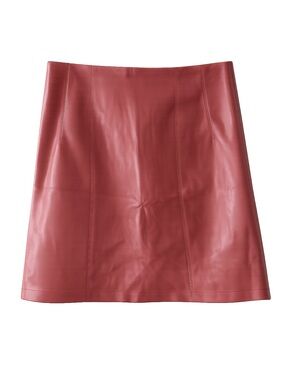 Primark Brown Rust Faux Leather Mini Skirt - Size 4